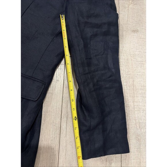 J Crew Mens Navy Blue Cotton Irish Linen Chino Blazer Jacket Sz 42R Sport Coat - Picture 6 of 9